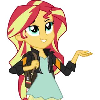 😉 Sunset Shimmer My Little Pony: Equestria Girls Kartun, Gadis, Equestria Girls, Sunset Shimmer, Animasi telegram sticker