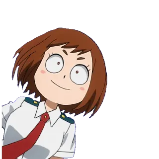 😳 Ochaco Uraraka My Hero Academia Anime, My Hero Academia, Ochaco Uraraka, Personagem, Desenho animado telegram sticker