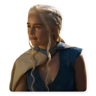 😛 Daenerys Targaryen Game of Thrones daenerys targaryen, game of thrones, blond, personage, koningin whatsapp sticker