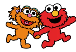 😁 Elmo Sesame Street Sesamstraße, Elmo, Zoe, Cartoon, Kindersendung, Muppets, Charaktere whatsapp sticker