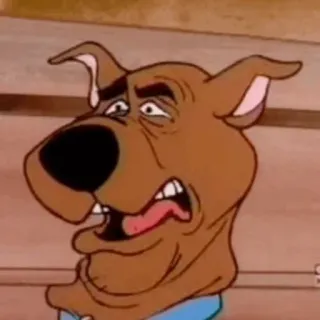 🐶 Scooby Doo cartoon, dog, scared, brown, animation telegram sticker