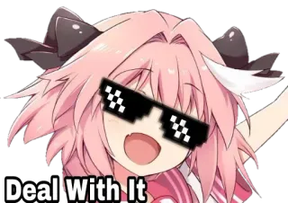 😎 Deal With It Lide com isso, Óculos de sol, Meme, Anime telegram sticker