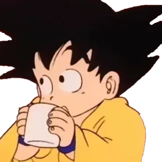 ☕️ Goku Dragon Ball Anime, Bebiendo, Bebida, Goku, Dragon Ball whatsapp sticker