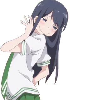 😏 动漫, 女孩, 制服, 得意, 表情, 动画 telegram sticker