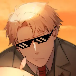 😎 Loid Forger Spy x Family anime, spy x family, loid forger, sonnenbrille, deal with it, cool telegram sticker