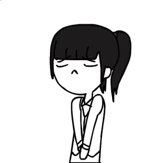 😓 Desenho animado, Garota, Anime, Animação, Kawaii, Fofo telegram sticker