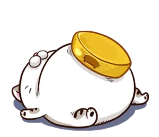 😞 고양이, 동물, 귀여운, 웃긴, 졸린, 자는, 코인 telegram sticker