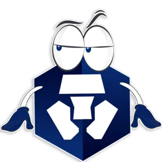 🤔 desenho animado, mascote, crypto.com, cripto, logotipo telegram sticker
