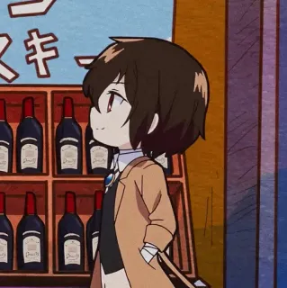 🥃 Osamu Dazai Bungou Stray Dogs Anime, Charakter, Dazai, Bungou Stray Dogs whatsapp sticker
