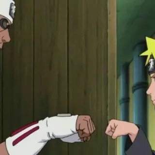 🐙 Naruto Uzumaki Naruto Naruto, anime, fist bump, cartoon telegram sticker