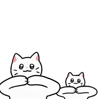 💬 gato, animal, lindo, dibujo animado, pegatina, meme whatsapp sticker