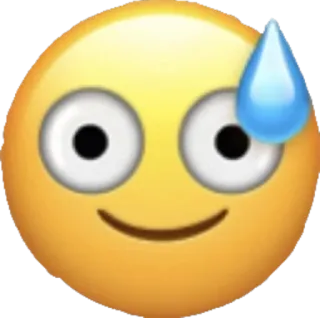 😬 Emoji, Nervioso, Ansioso, Sudoroso, Cara, Amarillo whatsapp sticker