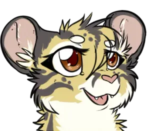🙂 süß, tier, katze, cartoon, fell, fröhlich, lächelnd telegram sticker