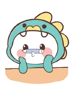 😗 sticker, cute, dinosaur, animal, cartoon telegram sticker