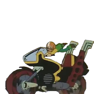 🏍 xe máy, phim hoạt hình, xe cộ, vận tải, đua xe telegram sticker