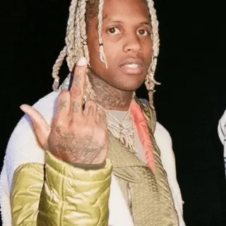 🔊 Lil Durk rapper, middle finger, offensive telegram sticker