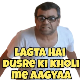 😀 LAGTA HAI
DUSRE KI KHOLI
me AAGYAA indiano, expressão, engraçado, diálogo whatsapp sticker