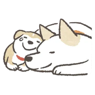 ☺️ 개, 강아지, 동물, 귀여운, 자는, 친구 telegram sticker