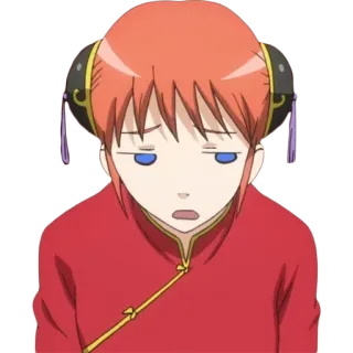 😁 Kagura Gintama Аниме, Манга, Смешные, Девушка, Мультфильм whatsapp sticker