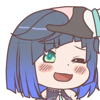 🥰 anime, cute, cartoon, girl, character, sticker whatsapp sticker