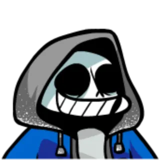 🆙 Sans Undertale sans, undertale, skeleton, hoodie, video game whatsapp sticker