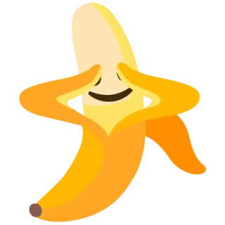 🙈 กล้วย, ผลไม้, สีเหลือง, อิโมจิ, อาหาร telegram sticker