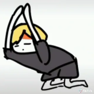 🦈 Cartone animato, Figura, In ginocchio, Personaggio, Anime, Divertente telegram sticker