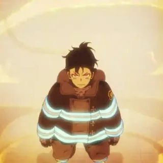 🔥 Shinra Kusakabe Fire Force Anime, Feuerwehrmann, Action, Übernatürlich, Fantasy whatsapp sticker