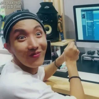 ⭐️ J-Hope BTS ON AIR BTS ON AIR J-HOPE k-pop, idol, singer, male, celebrity, person telegram sticker