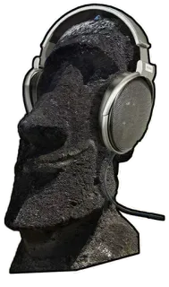 🗿 โมไอ, หัวหิน, เกาะอีสเตอร์, หูฟัง, เพลง telegram sticker