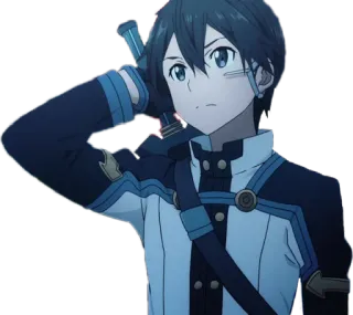 😕 Kirito Sword Art Online Anime, Épée, Kirito, Sword Art Online, Personnage whatsapp sticker