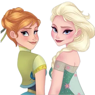 👭 Anna Frozen disney, эльза, принцесса, мультфильм, персонажи, анимация telegram sticker