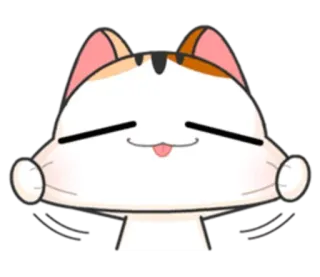 😝 chat, mignon, drôle, emoji, autocollant, animal, kawaii whatsapp sticker
