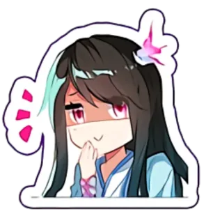 😆 Anime, Manga, Dziewczyna, Chibi, Słodkie, Kreskówka telegram sticker