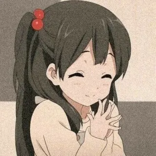 😌 anime, girl, cute, cartoon telegram sticker