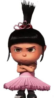😠 Agnes Despicable Me Dessin animé, Animation, Personnage, Fille, Moi, moche et méchant, Agnès, Minions telegram sticker