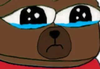 ➰ llorando, triste, oso, dibujos animados, emoción, lágrimas telegram sticker