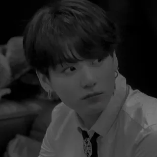 ▪️ Jungkook ジョングク, BTS, K-POP, 歌手, 白黒 whatsapp sticker