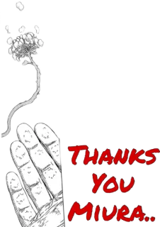 🙏 THANKS YOU MIURA... Anime, Tưởng nhớ, Manga, Cảm ơn, Miura telegram sticker