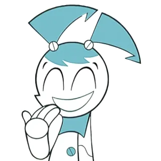 😂 Jenny Wakeman My Life as a Teenage Robot dessin animé, robot, ado, animé telegram sticker