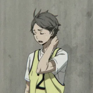 ⚫ Sugawara Koushi Haikyuu!! anime, haikyuu, sugawara koushi, volleyball, character, sports telegram sticker