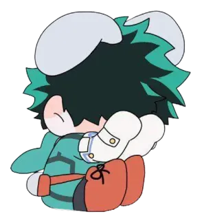 😖 Izuku Midoriya My Hero Academia Anime, My Hero Academia, Izuku Midoriya, Deku, süß, Chibi telegram sticker