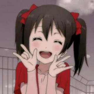 😄 Nico Yazawa Love Live! Anime, Dessin animé, Kawaii, Mignon, Idole, Love Live, Nico Yazawa telegram sticker