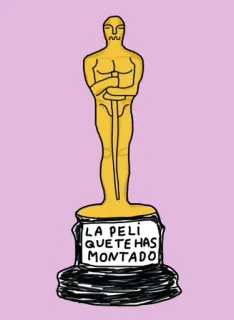 😂 LA PELI QUE TE HAS MONTADO Oscars, Filmp reis, Statue, Spanischer Text telegram sticker