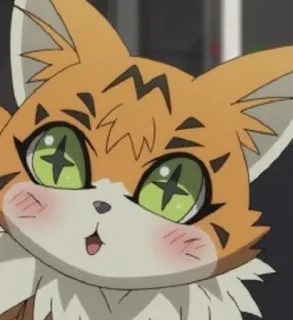 🙀 Gatomon Digimon anime, cartoon, cat, digital monster, Gatomon telegram sticker