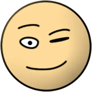 😉 이모티콘, 스마일리, 얼굴, 윙크, 표정, 만화 telegram sticker