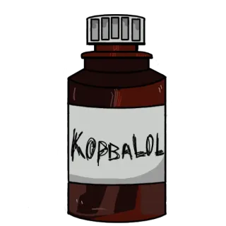 😂 Kopbalol бутылка, лекарство, головная боль, Копбалол, препарат whatsapp sticker