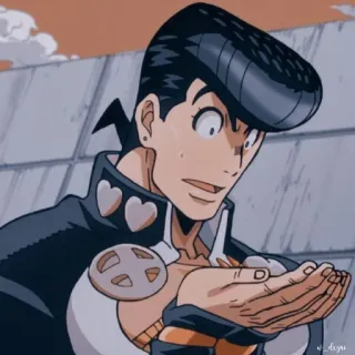 🧐 Josuke Higashikata JoJo's Bizarre Adventure Anime, Le bizzarre avventure di JoJo, Josuke Higashikata, Diamond is Unbreakable, Manga whatsapp sticker