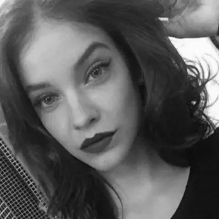 🌙 Barbara Palvin 女性, モデル, ポートレート, 白黒, 美 telegram sticker