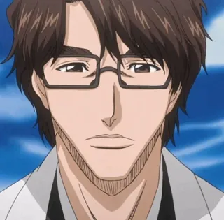😕 Sosuke Aizen Bleach anime, character, glasses, aizen, sosuke telegram sticker